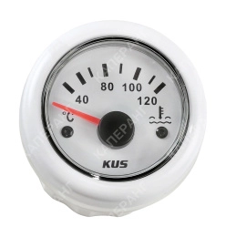 Указатель температуры двигателя 40-120 гр., белый циферблат, белый ободок, д. 52 мм (JMV00937)